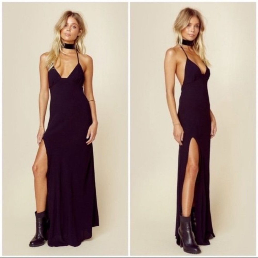 Blue Life satin maxi slips dress